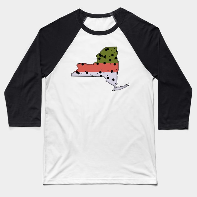 New York Trout Baseball T-Shirt by somekindofguru